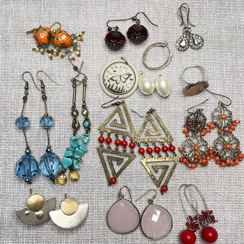 Lot 10 Earrings - Turquoise, Anthropology and More